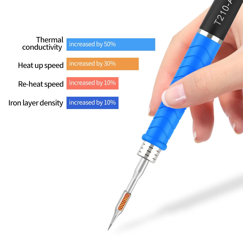 Cargue la imagen en el visor de la galería, AiXun C210 Replacement Soldering Iron Tips – High-Precision Micro Soldering for SMD Rework
