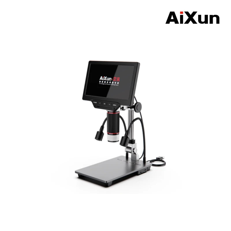 Cargue la imagen en el visor de la galería, AiXun 7-Inch HD Digital Industrial Microscope – Perfect for BGA Rework &amp; Precision Soldering
