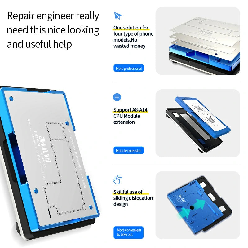 Load image into Gallery viewer, AiXun Z12 Strong Magnetic Middle Frame Reballing Platform – For iPhone 12 Series Motherboard Repair
