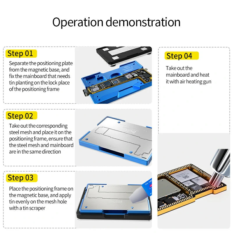 Load image into Gallery viewer, AiXun Z12 Strong Magnetic Middle Frame Reballing Platform – For iPhone 12 Series Motherboard Repair
