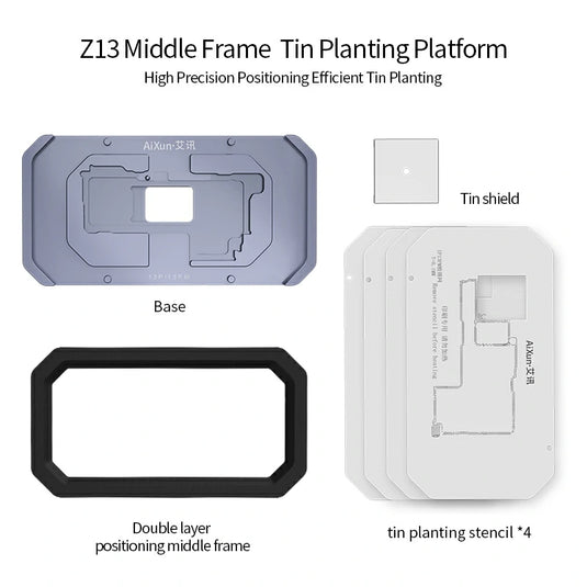 AiXun Z13 Middle Frame Tin Planting Platform – Professional Reballing Tool for iPhone 13 Series