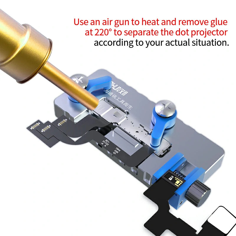 Chargez l&#39;image dans la visionneuse de la galerie, AiXun J02 2-in-1 Dot Projector Repair Fixture (3rd Gen) – Professional Face ID Repair Jig
