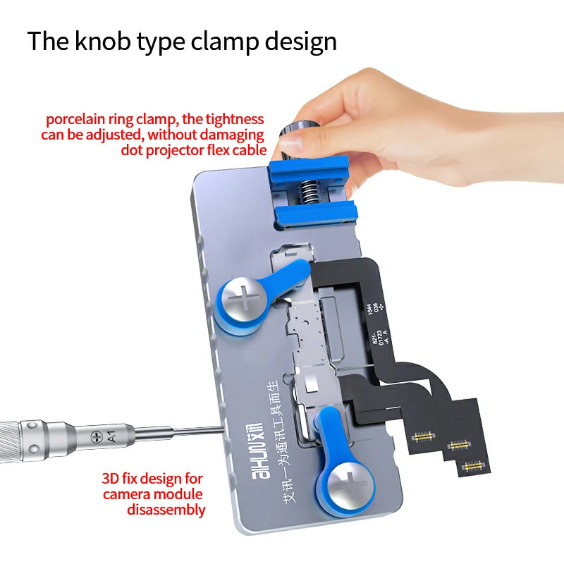 Load image into Gallery viewer, AiXun J02 2-in-1 Dot Projector Repair Fixture (3rd Gen) – Professional Face ID Repair Jig
