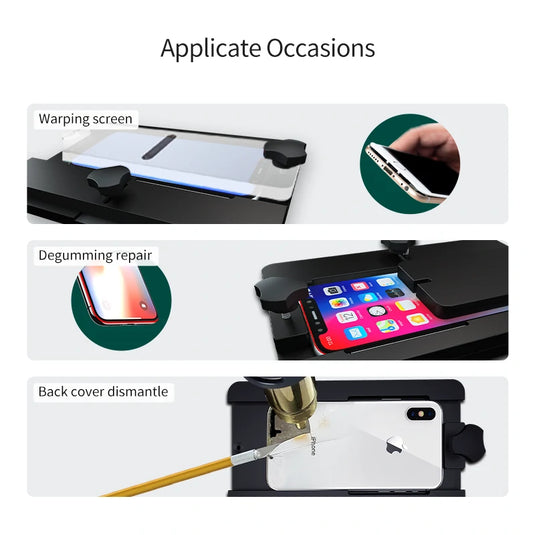 AiXun FT08 Multi-Function Phone Repair Fixture – Professional LED Screen & Back Cover Pressing Tool