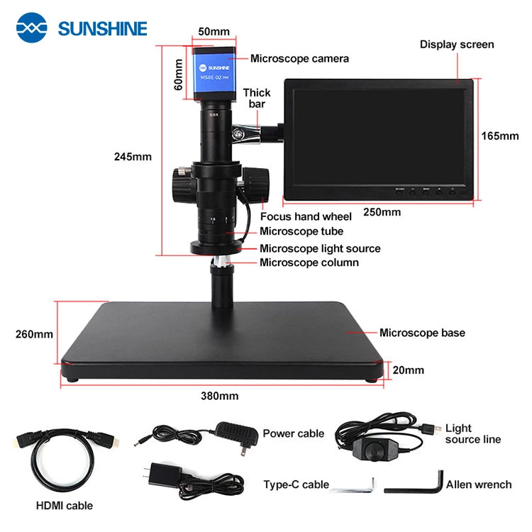 Load image into Gallery viewer, [MS8E-02 PRO][Built-in Display] SUNSHINE Industaial Electron Microscope With 4800W High-definition Quality Screen Display For Mobile Phone Repair - Polar Tech Australia
