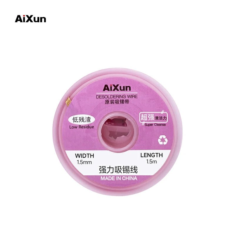 Cargue la imagen en el visor de la galería, AiXun Strong Solder Wick (10-Pack) – High-Efficiency Desoldering Wire Roll
