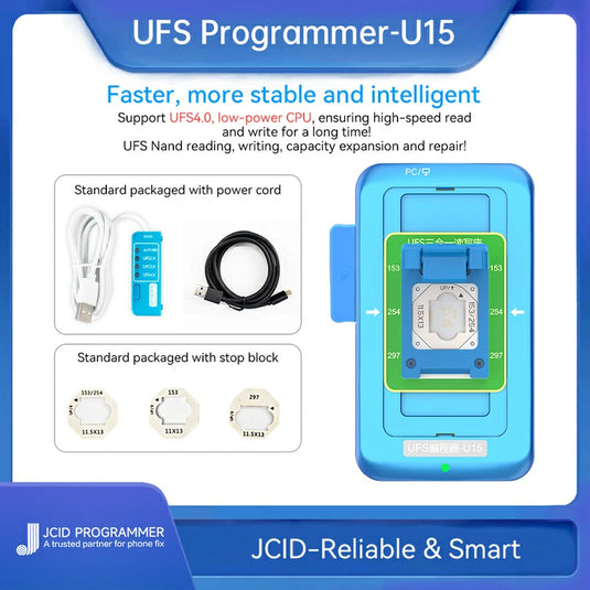 [JC U15] JCID UFS Programmer For Android BGA 153/254/297 Nand Reading And Writing