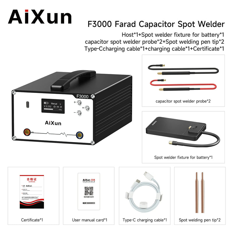 Load image into Gallery viewer, AiXun F3000 Farad Capacitor Spot Welder
