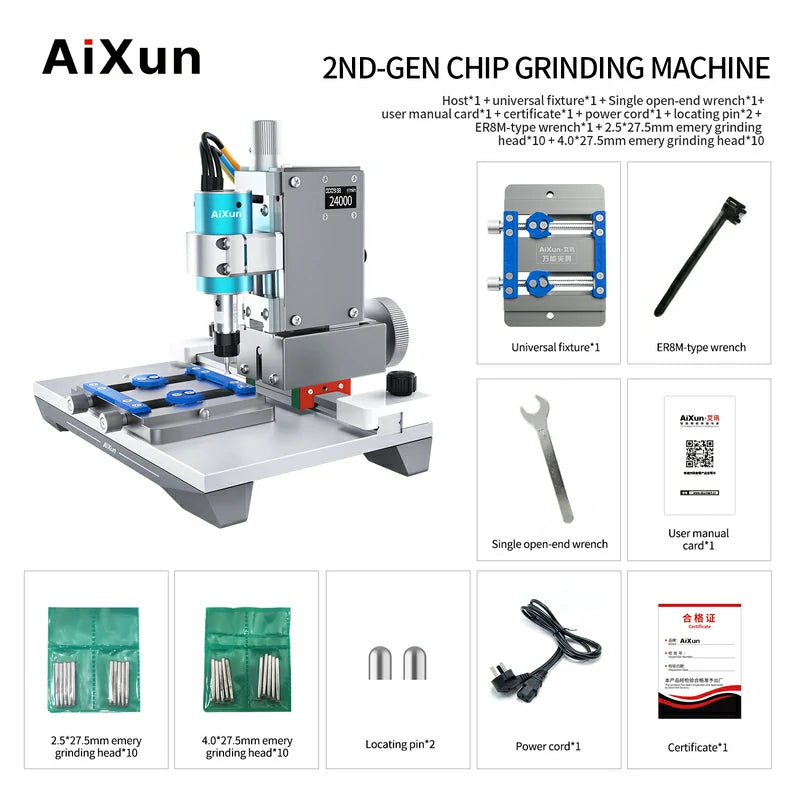 Cargue la imagen en el visor de la galería, AiXun 2nd Gen Chip Grinding Machine for Touch IC, NAND, and CPU Polishing – Precision and Efficiency
