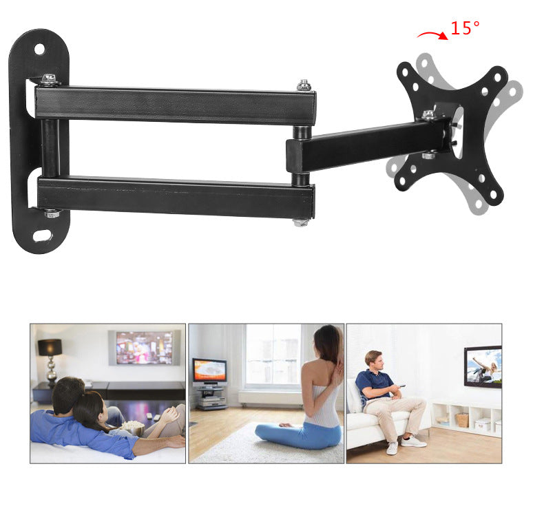 Cargue la imagen en el visor de la galería, [Fit 10 - 27 inch] Universal Retractable Rotation Adjustable Monitor TV Bracket Wall Mount Hanger
