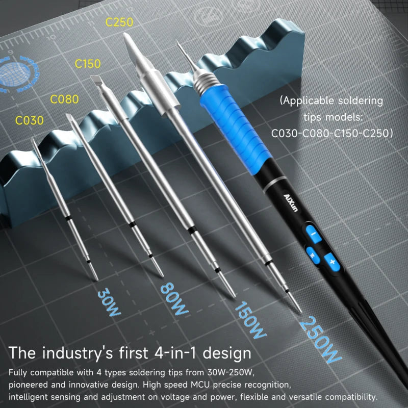 Cargue la imagen en el visor de la galería, [AiXun T225] Intelligent 4-in-1 Soldering Handle – 7-Core Plug Soldering Iron
