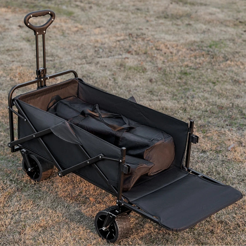 Chargez l&#39;image dans la visionneuse de la galerie, Extender Folding Cart Outdoor Extra Long Utility Large Capacity Wagon Cart Camping Picnic Trolley Beach Collapse Folding Cart
