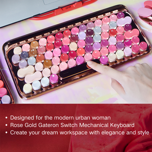 Lofree Lipstick Wireless Bluetooth Mechanical Keyboard Stylish and Portable