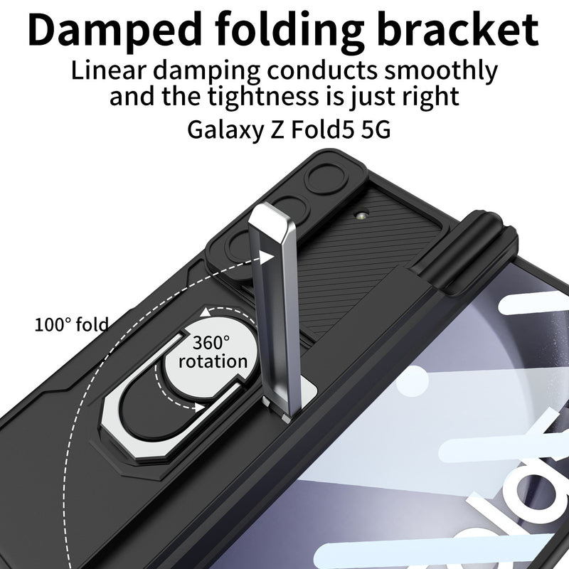 Cargue la imagen en el visor de la galería, Samsung Galaxy Z Fold 5 (SM-F946) Heavy Duty Drop Proof Camera Protection Ring Holder Case - Polar Tech Australia
