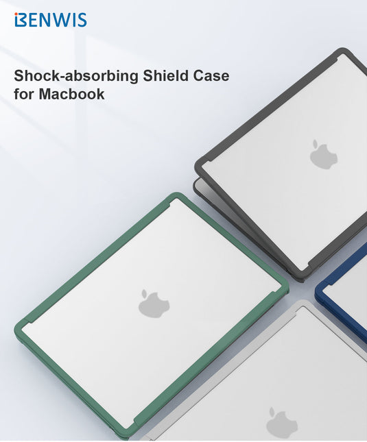 Benwis Apple MacBook Pro 14" A2442,A2779,A2918,A2992 Shock-absorbing Shield Shockproof Heavy Duty Tough Case Cover - Polar Tech Australia