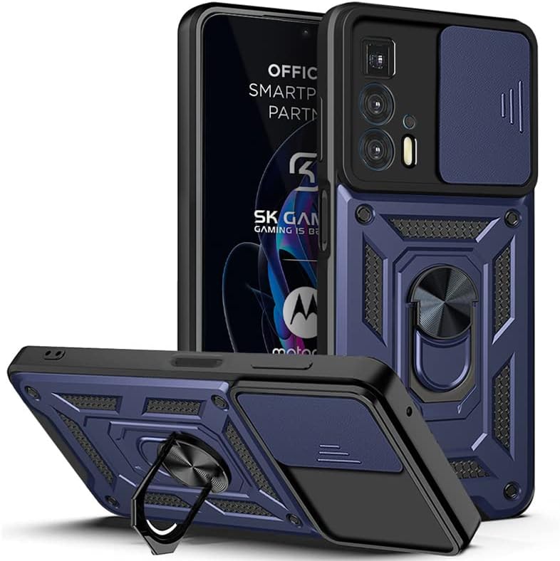 Cargue la imagen en el visor de la galería, [Built-in 360-degree rotatable ring bracket][Camera Cover] Motorola Moto Edge 50 Neo - Shield Shockproof Rugged Heavy Duty Case
