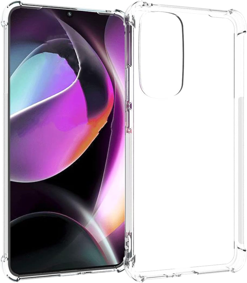 Load image into Gallery viewer, Motorola Moto Edge 30 - AirPillow Cushion Transparent Soft Clear TPU Four Corners Protective Case With 2PC 9HD Tempered Glass Screen Protector
