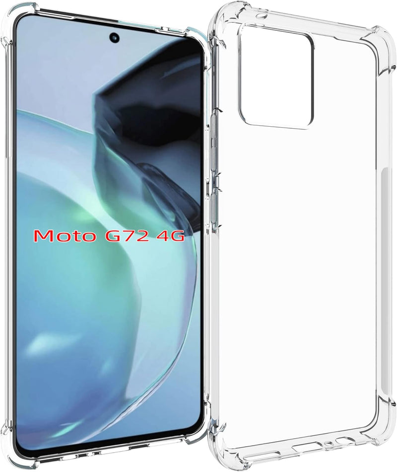 Cargue la imagen en el visor de la galería, Motorola Moto G72 - AirPillow Cushion Transparent Soft Clear TPU Four Corners Protective Case
