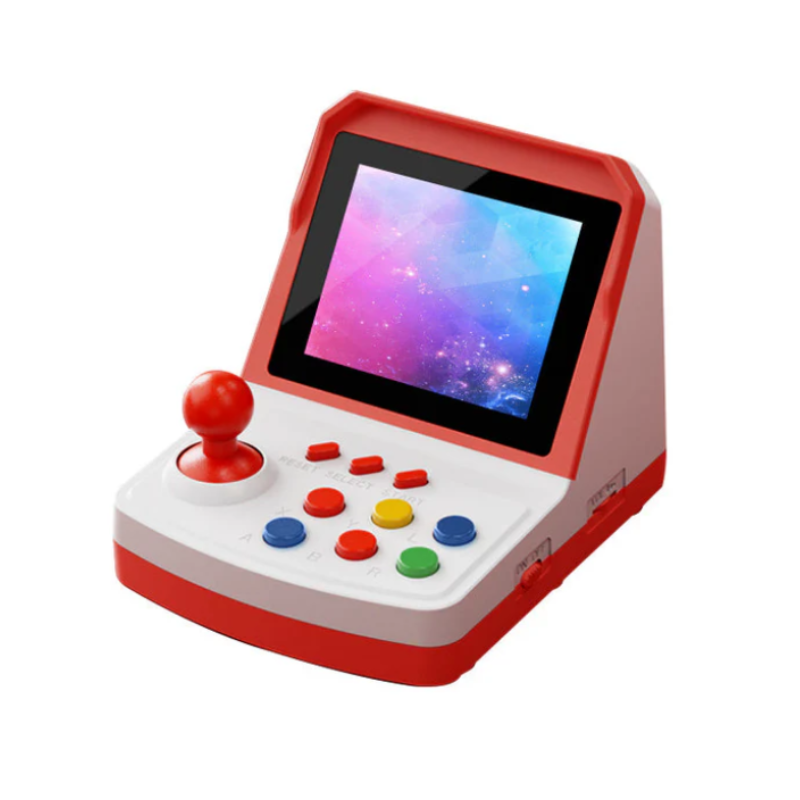 Cargue la imagen en el visor de la galería, POWKIDDY A6 Plus Retro Handheld Game Console with 100+ Classic Games Portable Game Player with 3D Rocker 2 Wired Gamepads Support TV Connection
