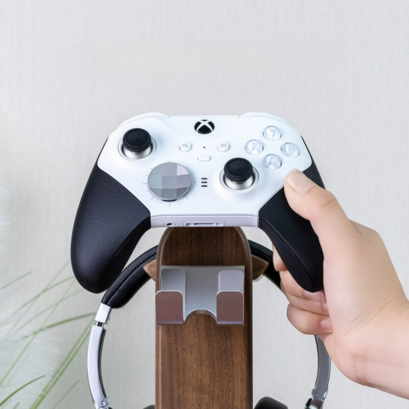 Chargez l&#39;image dans la visionneuse de la galerie, Wooden Headphone Stand, Switch Game Controller, Xbox Solid Wood Storage Rack
