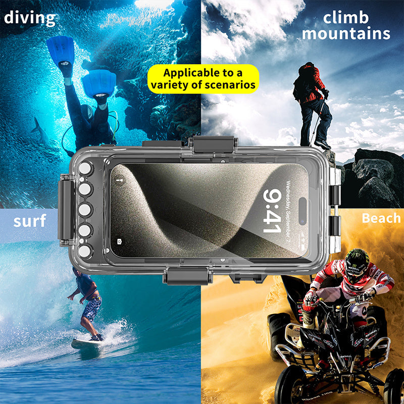 Chargez l&#39;image dans la visionneuse de la galerie, [Upgade Version Bluetooth Version][Diving IPX8 30M/98FT Waterproof] Universal iPhone - Redpepper Underwater Protective Lanyard Mobile Phone Case
