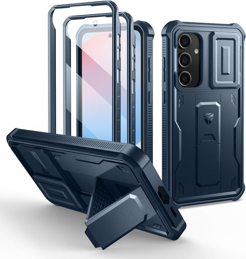 Chargez l&#39;image dans la visionneuse de la galerie, [Camera Cover &amp; Screen Protector &amp; Kickstand] Samsung Galaxy S24/PE/Plus/Ultra - Shockproof Rugged Case Full-Body Bumper Protective Heavy Duty Case
