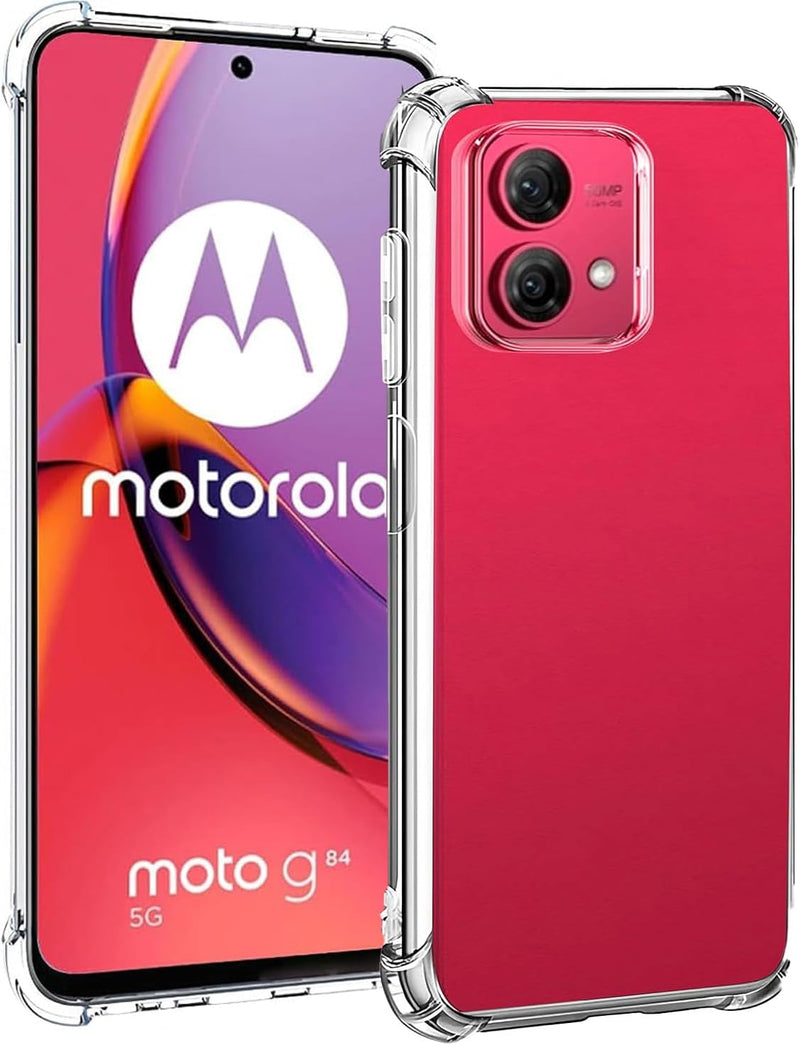 Cargue la imagen en el visor de la galería, Motorola Moto G84 5G - AirPillow Cushion Transparent Soft Clear TPU Four Corners Protective Case
