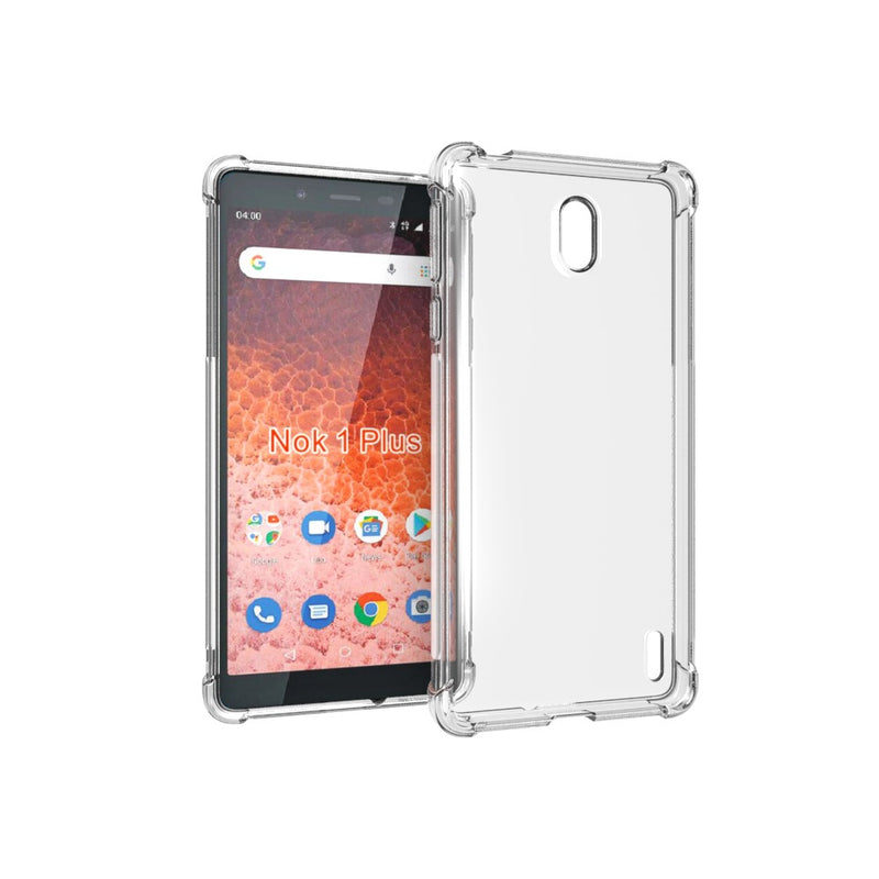 Chargez l&#39;image dans la visionneuse de la galerie, Nokia 1 Plus - AirPillow Cushion Transparent Soft Clear TPU Four Corners Protective Case
