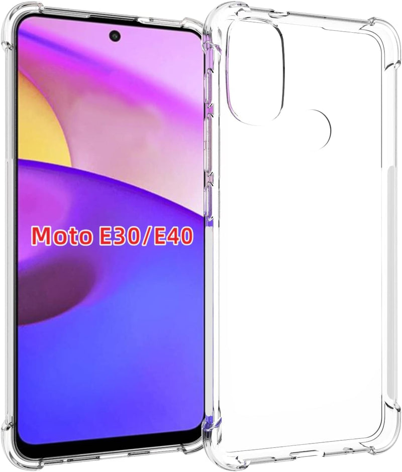 Cargue la imagen en el visor de la galería, Motorola Moto E30/E40 - AirPillow Cushion Transparent Soft Clear TPU Four Corners Protective Case
