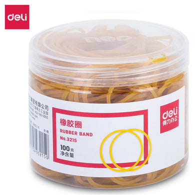 [300PCS][38MM Diameter] DELI 3215 Size 16 Rubber Bands Yellow 100G