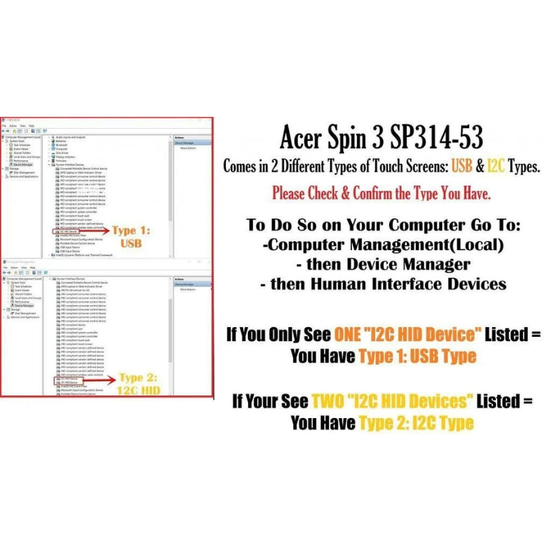 Cargue la imagen en el visor de la galería, Acer Spin 3 SP314-53 N19P1 Conjunto de pantalla táctil LCD
