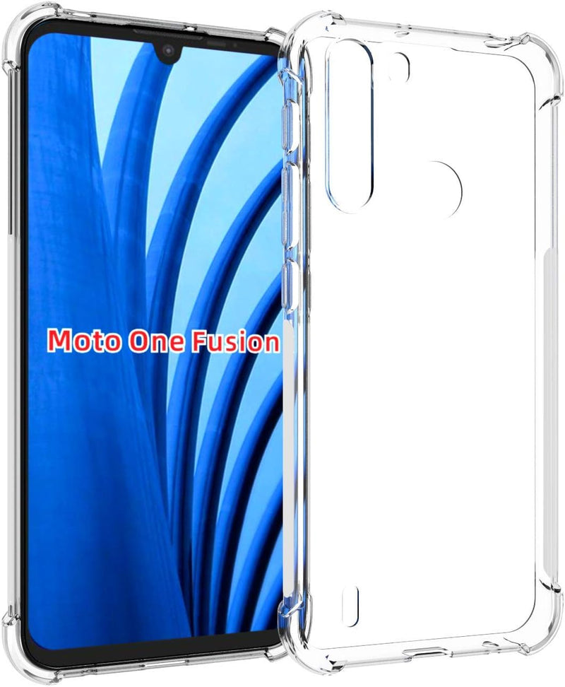 Cargue la imagen en el visor de la galería, Motorola Moto One Fusion - AirPillow Cushion Transparent Soft Clear TPU Four Corners Protective Case
