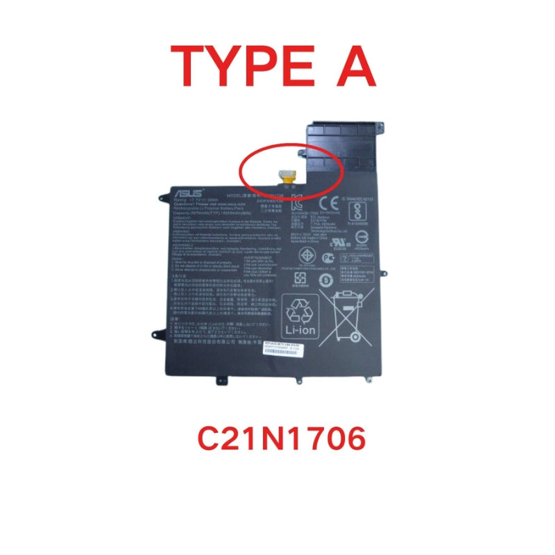 Chargez l&#39;image dans la visionneuse de la galerie, [C21N1624 &amp; C21N1706] Batterie de remplacement pour ASUS Zenbook Flip S Q325U Q325UAR UX370UA
