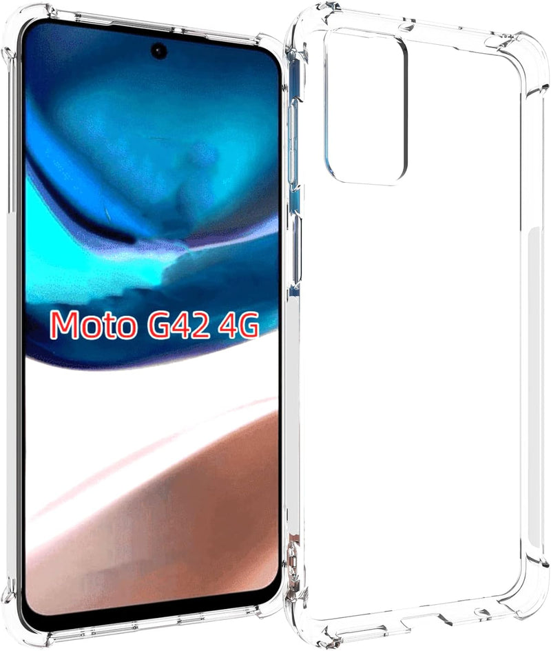 Cargue la imagen en el visor de la galería, Motorola Moto G42 - AirPillow Cushion Transparent Soft Clear TPU Four Corners Protective Case
