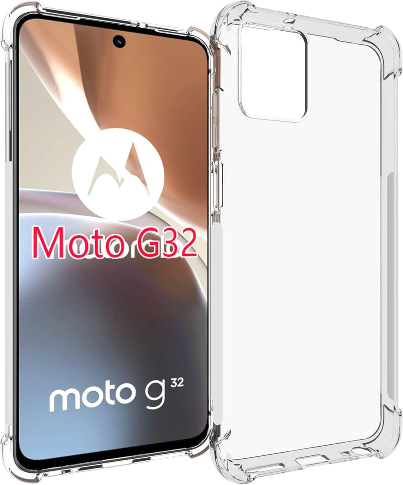 Chargez l&#39;image dans la visionneuse de la galerie, Motorola Moto G32 - AirPillow Cushion Transparent Soft Clear TPU Four Corners Protective Case
