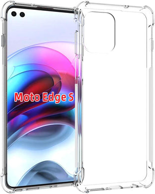 Motorola Moto G100 - AirPillow Cushion Transparent Soft Clear TPU Four Corners Protective Case With 2PC 9HD Tempered Glass Sreen Protector