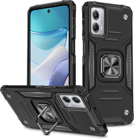 [Magnetic Rotable Kickstand] Motorola Moto G53 - Shield Shockproof Rugged Heavy Duty Case