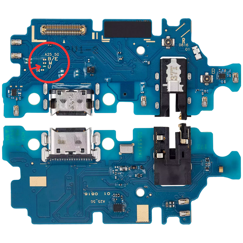 Chargez l&#39;image dans la visionneuse de la galerie, Samsung Galaxy A25 5G (SM-A256) Charging Port &amp; Mic Sub Board With Headphone Jack
