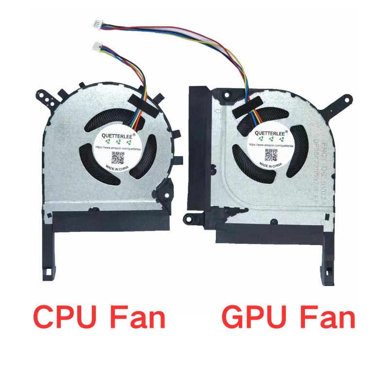 Chargez l&#39;image dans la visionneuse de la galerie, ASUS TUF A17 FA706 FA706I FX706HCB FA706Q FA706QR A15 FA506Q FA506QM QR FX506H FX506HC FX506HM FX506LH-AS51 RTX30 (Year 2021) Series - CPU &amp; GPU Cooling Fans Replacement Parts
