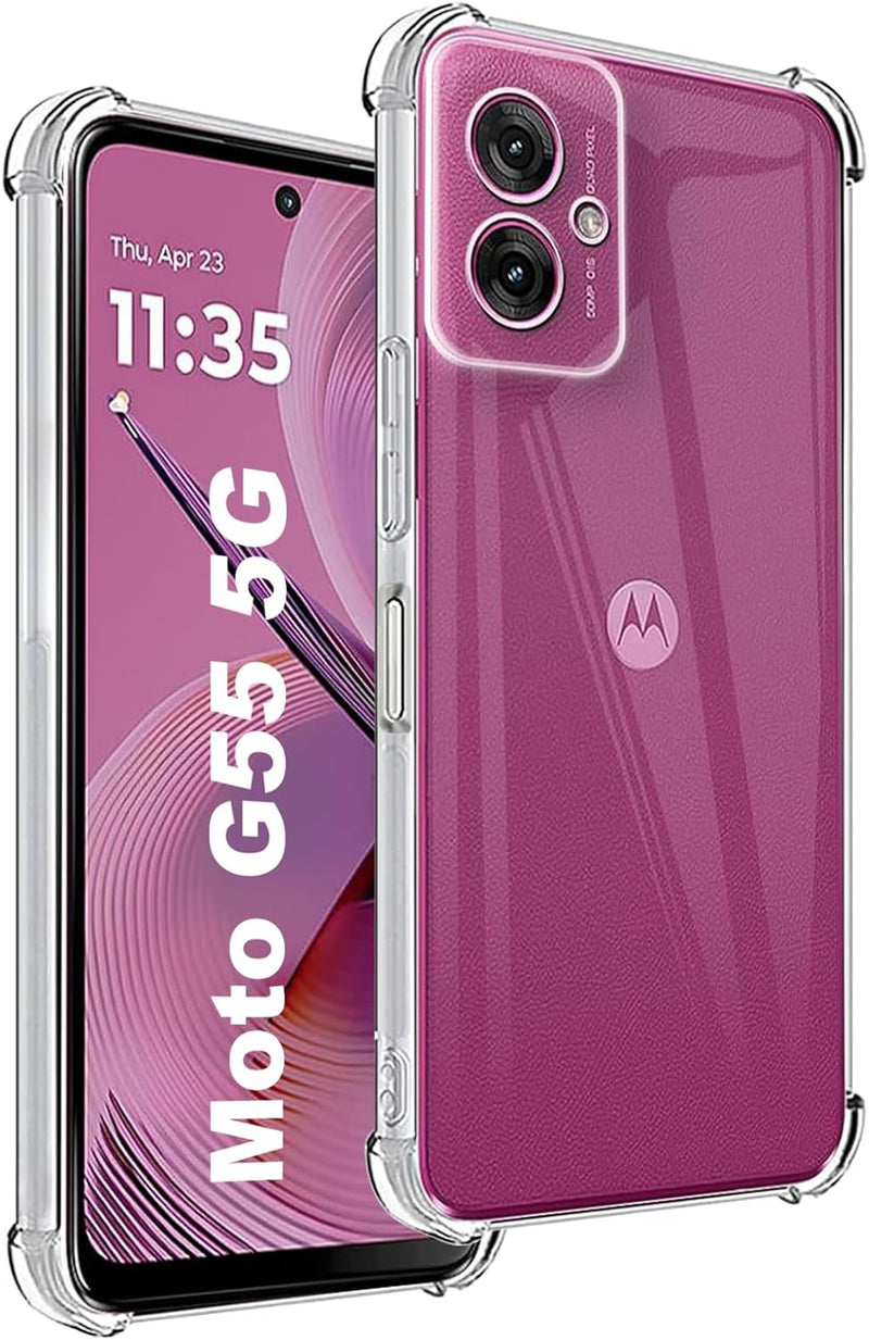 Load image into Gallery viewer, Motorola Moto G55 5G - AirPillow Cushion Transparent Soft Clear TPU Four Corners Protective Case
