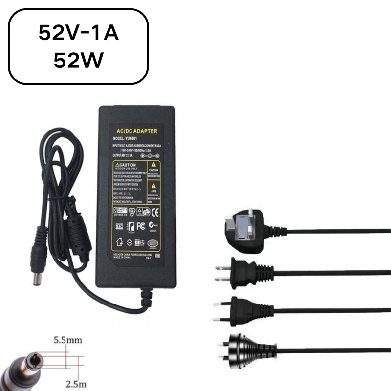 Cargue la imagen en el visor de la galería, [52V-1A][5.5x2.5] Universal Computer/Monitor/CCTV POE Switch - Power Supply Adapter Wall Charger
