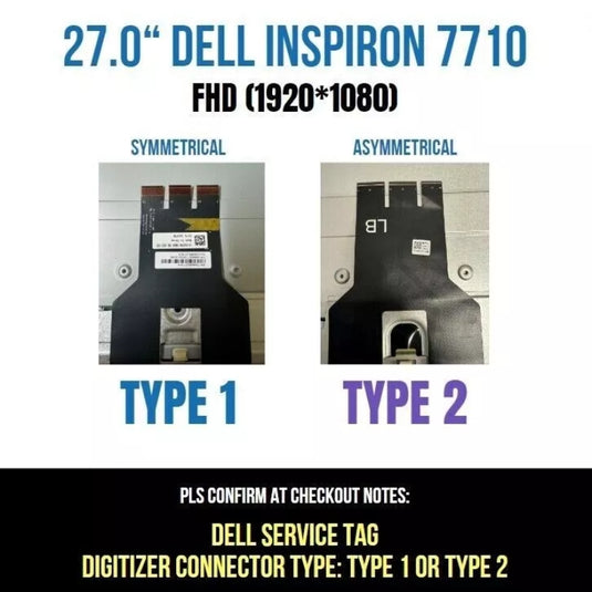 Dell Inspiron 27 inch 7790 9900 7780 7770 MV270FHM-N30 AIO - Laptop LCD Display Touch Screen Digitizer Panel Assembly