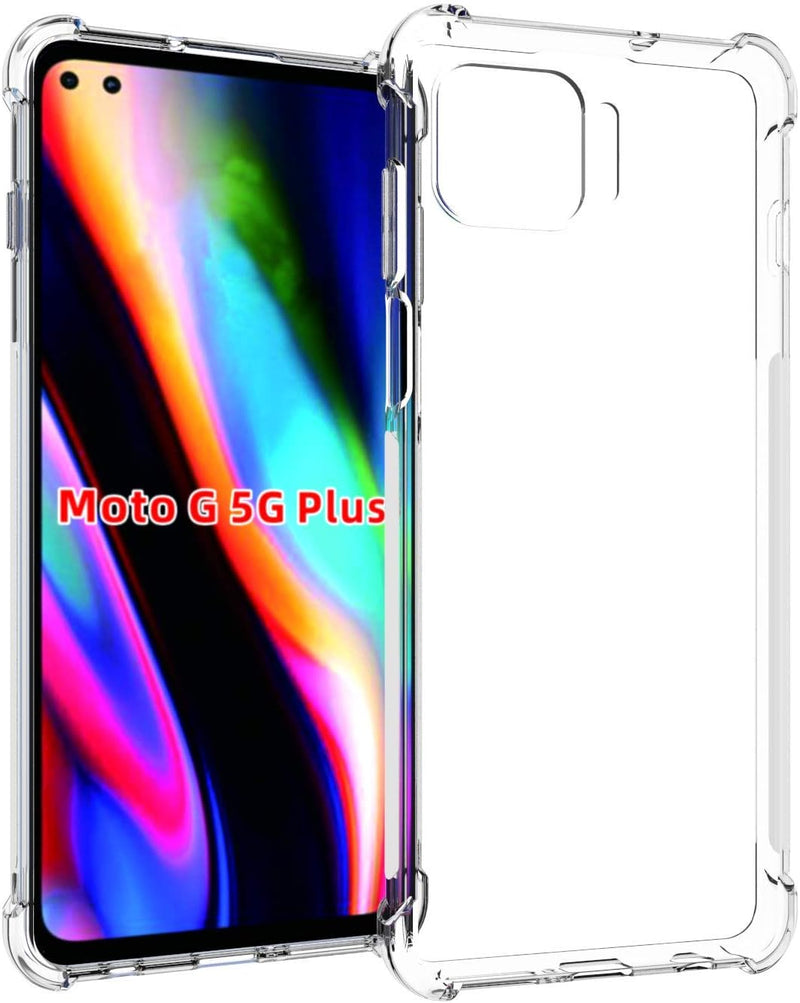 Cargue la imagen en el visor de la galería, Motorola Moto G 5G Plus - AirPillow Cushion Transparent Soft Clear TPU Four Corners Protective Case With 2PC 9HD Tempered Glass Sreen Protector
