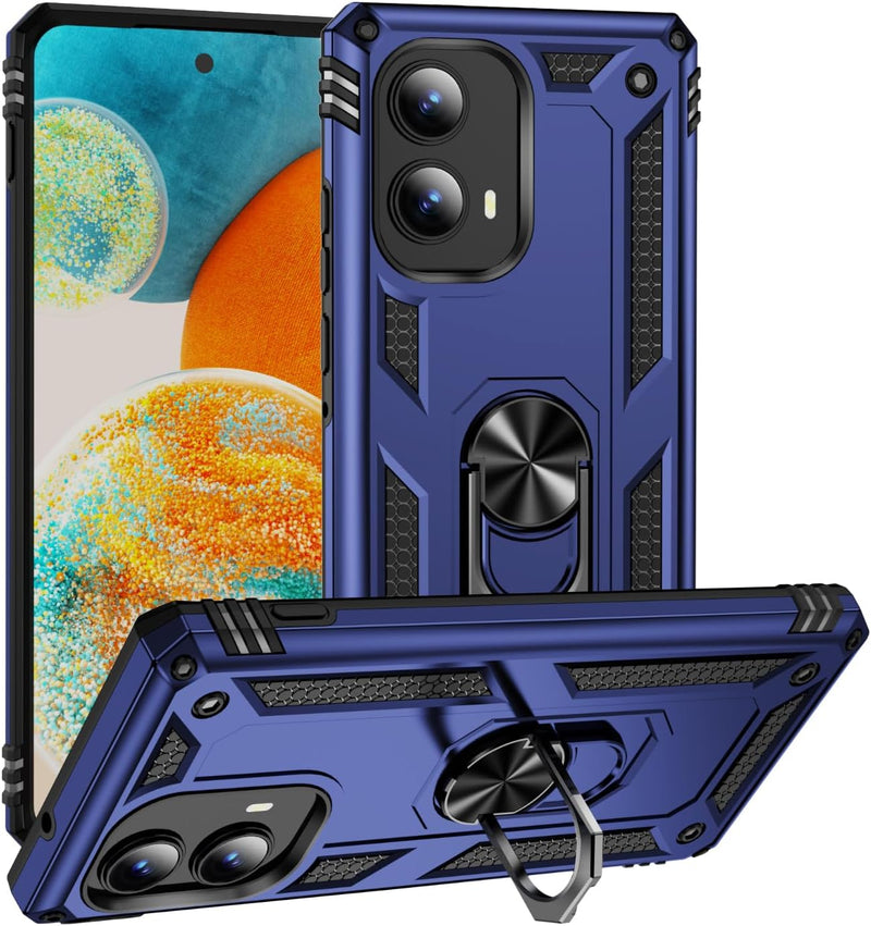 Cargue la imagen en el visor de la galería, [Built-in 360-degree rotatable ring bracket] Motorola Moto Edge 2024 - Shield Shockproof Rugged Heavy Duty Case
