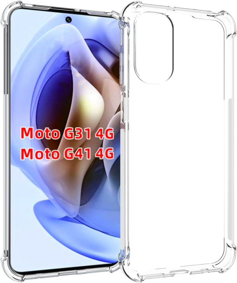 Cargue la imagen en el visor de la galería, Motorola Moto G41 - AirPillow Cushion Transparent Soft Clear TPU Four Corners Protective Case
