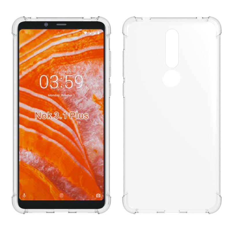 Cargue la imagen en el visor de la galería, Nokia 3.1 Plus - AirPillow Cushion Transparent Soft Clear TPU Four Corners Protective Case
