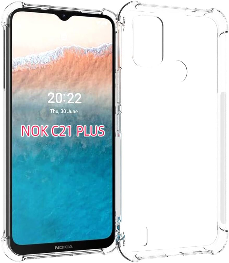 Chargez l&#39;image dans la visionneuse de la galerie, Nokia C21 Plus - AirPillow Cushion Transparent Soft Clear TPU Four Corners Protective Case
