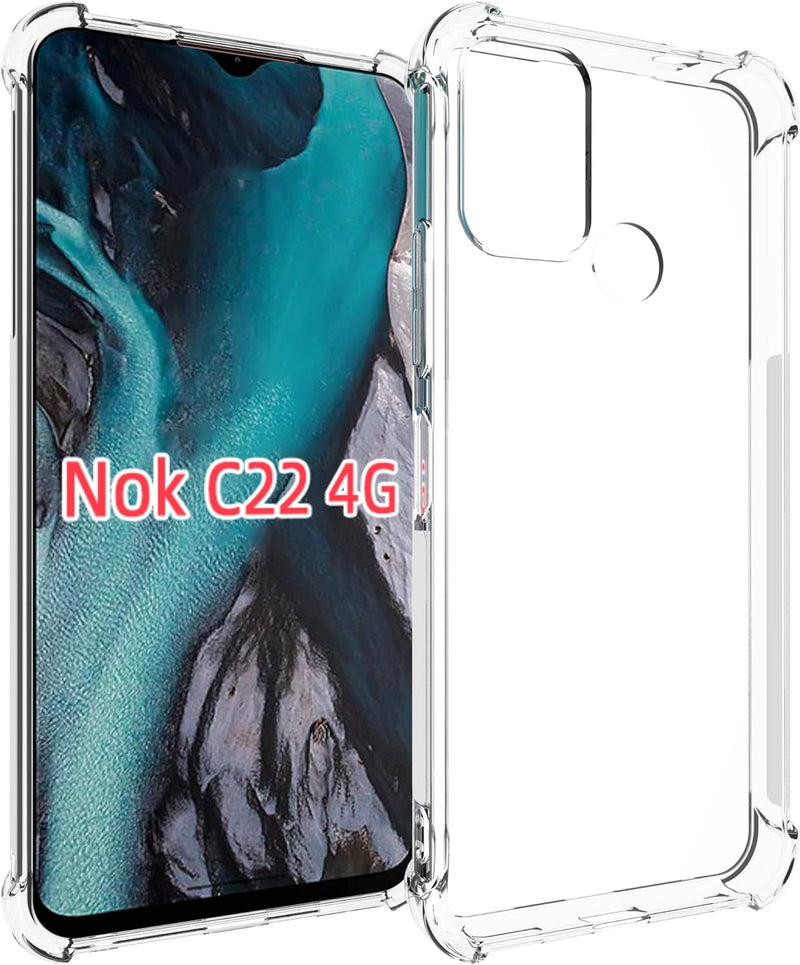 Cargue la imagen en el visor de la galería, Nokia C22 - AirPillow Cushion Transparent Soft Clear TPU Four Corners Protective Case
