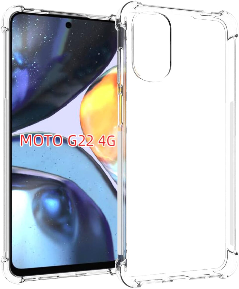 Cargue la imagen en el visor de la galería, Motorola Moto G22 - AirPillow Cushion Transparent Soft Clear TPU Four Corners Protective Case
