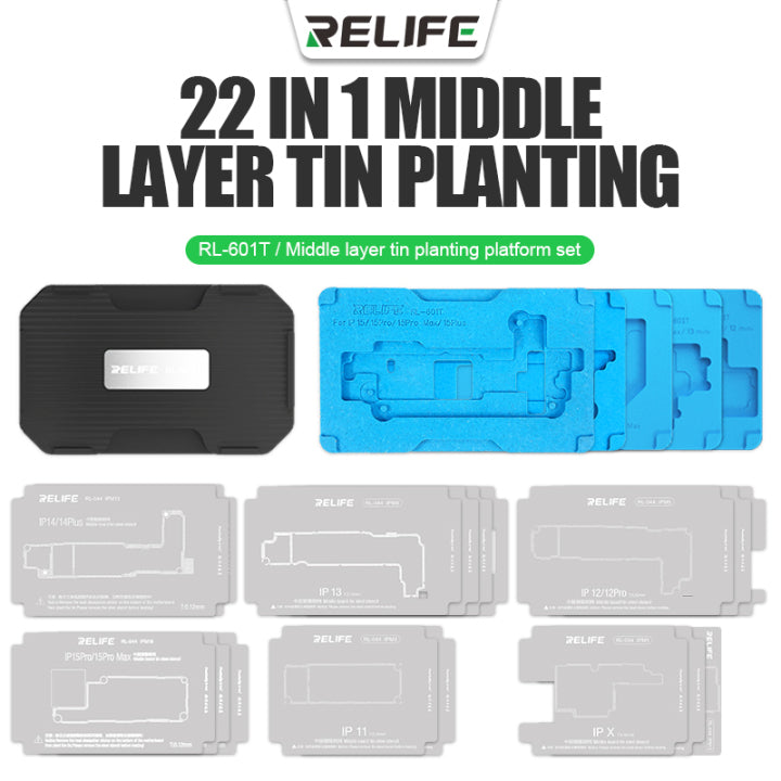 Load image into Gallery viewer, [RL-601T] RELIFE 22-in-1 iPhone Mid-Tier Motherboard Repair Fixture Set - Polar Tech Australia
